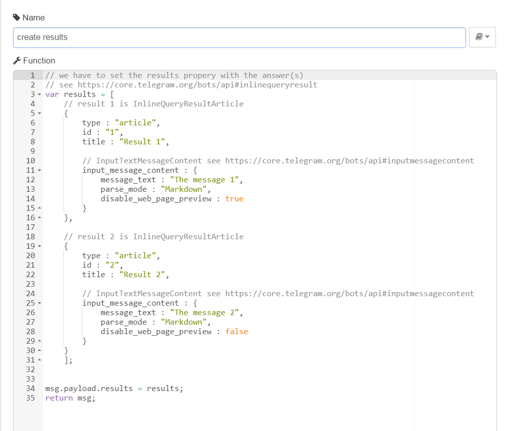 Creating the results array Alt text