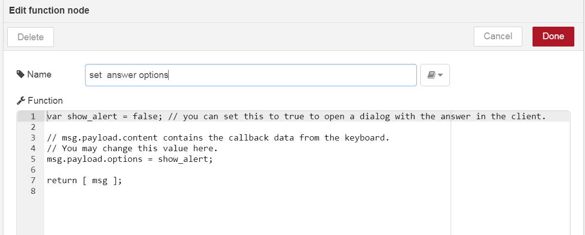 Inline Keyboard Function 2 Alt text