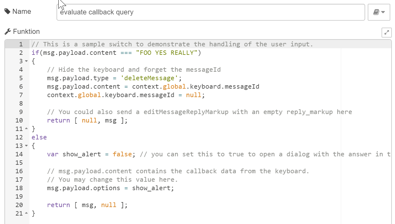 Handling the keyboard response Alt text