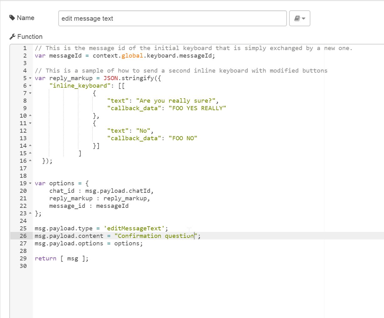 Replacing the initial keyboard and the text Alt text