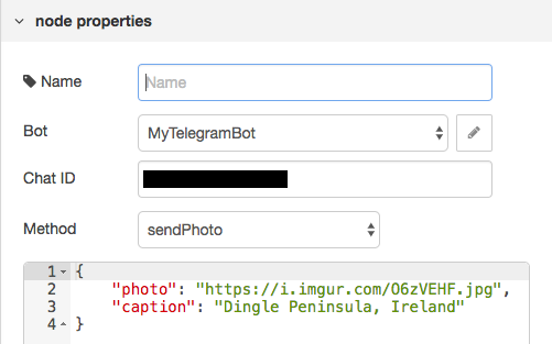 Static Payload Node Properties