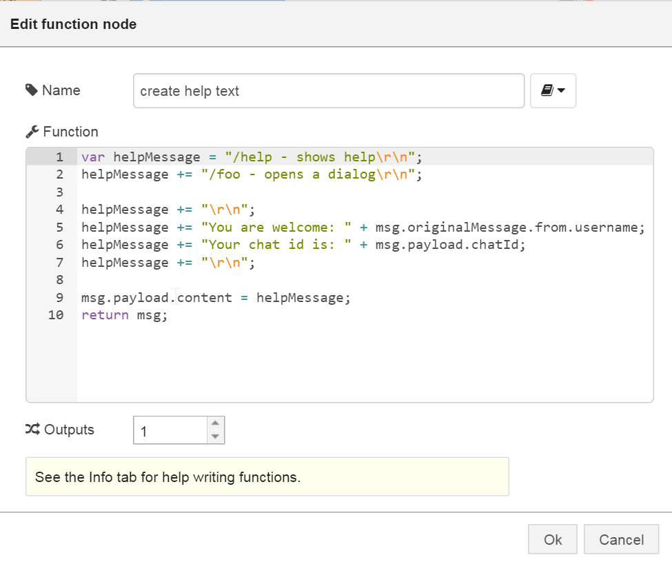 Help Function Alt text