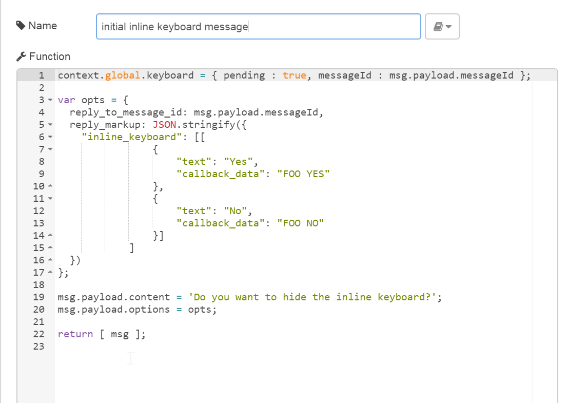 Showing the initial keyboard Alt text